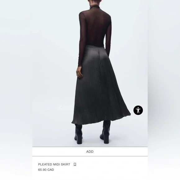 NWT Zara pleated skirt - Picture 9 of 9